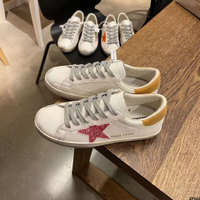 รองเท้าผ้าใบหนังแบนรองเท้าสกปรกขนาดเล็กย้อนยุค GGDB รองเท้าสีขาวสกปรกสกปรกที่นิยมในโลกออนไลน์