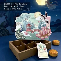 (5pcs) Kotak Mooncake Premium K9629| dus Kue| Box Packaging