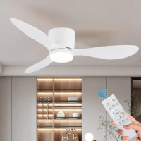 IRALAN Modern Ceiling Fan with LED Light DC motor Large Air Volume Remote Control for Kitchen Bedroom Dining room Patio