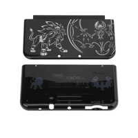 New Arrival Replacement TOP + BELOW Plastic Cover Plates Housing Shell Case For Nintendo NEW 3DS XL Black