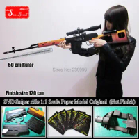 Original Scaled SVD Sniper Rifle 3D Paper models DIY Dragunov guns assembled high simulation Gun Weapons model toys 120cm