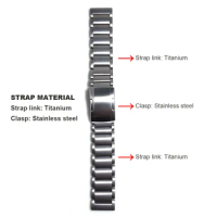 Titanium + Metal Steel Clasp Strap For Samsung Galaxy Watch 3 45mm Band GalaxyWatch 46mm/Gear S3 Watchband Bracelet Wristband