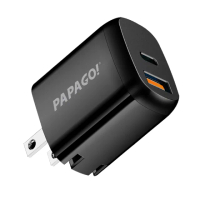 【PAPAGO!】PD 20W QC/PD 3.0 USB雙輸出快充電源供應器