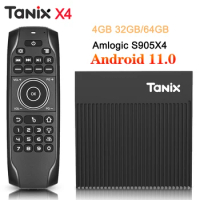 Original Tanix X4 Android 11.0 TV BOX Amlogic S905X4 4GB 32GB 2.4G&amp;5G Dual Wifi 4K 4GB64GB Smart Set Top Box Media Player