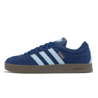 adidas 休閒鞋 VL Court 2.0 女鞋 藍 復古 麂皮 德訓鞋 愛迪達 JR8308