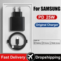 For Samsung Original 25W USB Type C Charger For Samsung Galaxy S20 S21 S22 S23 Ultra Note 10 20 Plus Charger Fast Charging Cable
