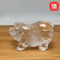 天然水晶12十二生肖鼠牛虎兔龍蛇馬羊猴雞狗豬生日禮物屬相擺件