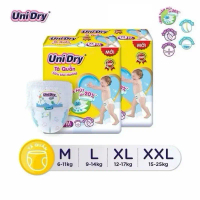 Tã Quần UniDry M68+4 / L68+4 / XL68+4 / XXL68+4 – G1 Dày 5mm | Siêu Thấm, Khô Thoáng, Êm Ái Cho Bé