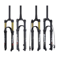 MTB Air Resilience Bolany Bicycle Fork Magnesium alloy Shock absorber suspension Straight Tapered Remote Manual 120mm front fork