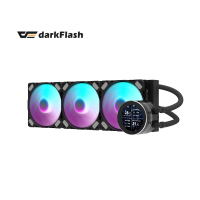 【darkFlash】大飛 Nebula DN360S LCD 一體式 水冷 CPU 散熱器-黑色(全新 2.1 吋 IPS 水冷頭顯示螢幕)