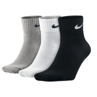 【NIKE 耐吉】襪子 過踝襪 短襪 運動襪 3雙組 U NK PERF LTWT QT 3PR NFS 144 黑白灰 SX4706-901
