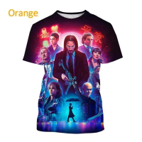 เสื้อยืด พิมพ์ลาย 3 มิติ แฟชั่น Keanu Reeves คอกลม แขนสั้น เสื้อ unisex ลำลอง