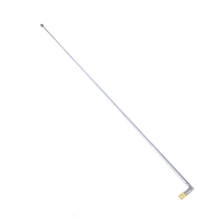 1pc 37cm 5 bahu teleskopik keluli tahan karat am FM radio universal antena