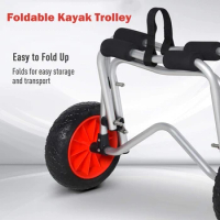 Foldable Kayak Trolley with Airless Tires Portable Kayak Cart for Canoe Lightweight Kayak Carrier for Paddleboards and Jon Boats