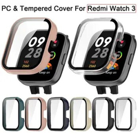 Hard Full Edge Glass Screen Protector Case Shell Frame For Redmi Watch 3 Smart Watch Protective Bumper Cover