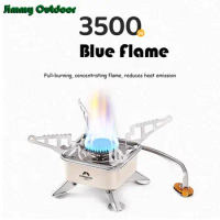 3500W Camping Gas Stove Camping Accessories Outdoor Mini Cassette Stove Folding Cooking Gas Stove Portable Picnic Heating System
