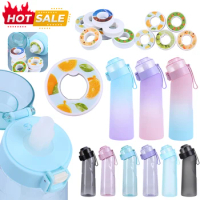 Flavored Water Bottle Air Water Up Bottle Frosted 650ml Air Starter Up Set Water Cup for Camping Fishing + Or 5/7 Flavour Pods