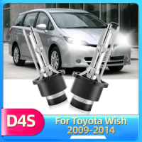 LSlight 2PCS D4S 6000K Xenon Bulb HID Headlight 12V For Toyota Wish 2009 2010 2011 2012 2013 2014 Vehicles Replacement Headlamp