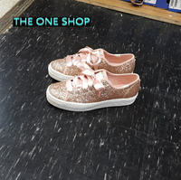 Keds Kate Spade 新娘鞋 厚底 亮片 粉色 玫瑰金 新娘 婚紗 婚嫁 增高 緞帶 聯名款 WF61031