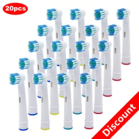 For Oral B/B raun / SmartSeries/TriZone/Advance Power/Pro Health/Triumph/3D 20pcs Replacement Brush Heads Electric Toothbrush