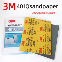 3M401Q Industrial Water Sanding Paper 228*280MM Auto Finish Sanding Beauty Sandpaper P1500# Metal Wood Grinder
