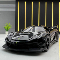 Diecast Miniatur alloy 1:32 Koenigsegg Jesko With Acrylic Box sound and light pull back Untuk Pajan