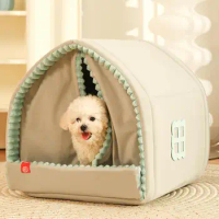 Dog House To Keep Warm In Winter Small Dog House Closed Pet Winter Dog Bed Cat House Four Seasons Universal Dog House