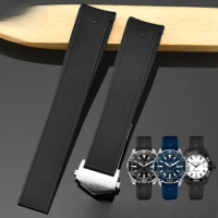 For Tag Heuer Competitive Wan2110/Way201/Wbp208 Men's 22mm Waterproof Sweet-Proof Sports Arc Rubber Silicone Watch Strap