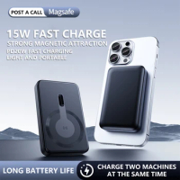 New Power Bank 10000mAh Mini Magnetic Wireless Fast Charge Auto-wake For iPhone 15 14 13 Pro Max Magnetic Powerbank