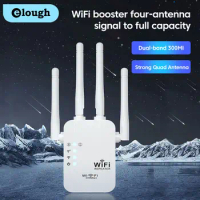 300M Wireless Wi Fi Router WiFi Repeater Wifi Signal Booster Dual-Band 2.4G 5G WiFi Extender EU Plugs WiFi Amplifier Extender