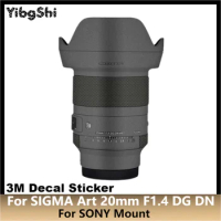 For SIGMA Art 20mm F1.4 DG DN for SONY Mount Lens Sticker Protective Skin Decal Vinyl Wrap Film Anti-Scratch Protector Coat