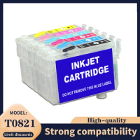 T0821 - T0826 Refillable Ink Cartridge for Epson R270 R290 R295 R390 RX590 RX610 RX615 T50 T59 TX650 TX700 TX800 TX710W T0821