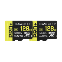 【Team 十銓】PRO+ MicroSDXC 128GB UHS-I U3 A2 V30 記憶卡(含轉卡 終身保固 2入組)