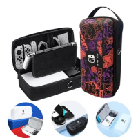 Data Frog Switch OLED/LITE Handheld Storage Bag NS Nintendo Switch Portable PU Carrying Case Protection Travel Bag