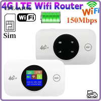 【มีสต็อกเพียงพอ】Pocket WiFi Router, Universal Sim Card Mini 4G LTE Hotspot Router, แบบพกพา 150Mbps 3