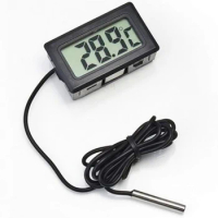 Mini LCD Digital Thermometer With Waterproof Probe Indoor Outdoor Convenient Temperature Sensor for Refrigerator Fridge Aquarium