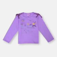 Rodeo Junior Kaos Lengan Panjang Anak Perempuan Ungu/Long sleeves t-shirt girl Purple/RJG Butterfly 