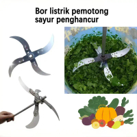 【MUHAMMAD 】Pisau cacah rumput pakan ternak Bor Listrik Modifikasi Penghancur Sayur Mesin cacah rumpu