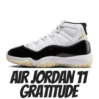NIKE 耐吉 休閒鞋 Air Jordan 11 Gratitude 感謝 黑白金 男鞋 CT8012-170