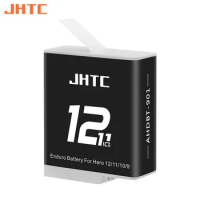 JHTC For Gopro Hero 12 Enduro Rechargeable Battery Charger 1800mah For go pro hero 12 11 10 9 Black Batteries Accessories