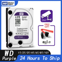 WD Purple 4TB Surveillance Internal Hard Drive Disk 3.5" 64M Cache SATA III 6Gb/S 1TB 2TB 3TB HDD HD Harddisk for CCTV DVR NVR
