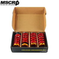 4pcs/set Forged Aluminum Coilover Kits for Honda Civic 88-00 Red available Coilover Suspension / Coilover Springs color red