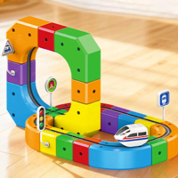 Train Track Toy Set, 51 Pieces, Anti-Gravity Magnetic Track Car Building Block Toy