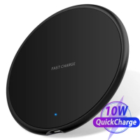10W Qi Wireless Charger for Samsung S23 S22 S20 iPhone15 14 13 12 11 XSMAX Xiaomi MIX 9 Huawei Mate60 P40 P30 Charging Pad