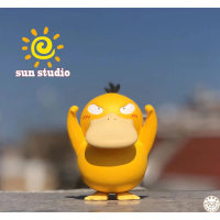 Pokemon Psyduck ฟิกเกอร์เป็ด Go Duck Dukai, ตกแต่งเดสก์ท็อป, ตกแต่งตุ๊กตารถ