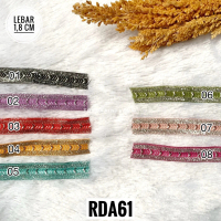 RDA61 Renda Benang Perak Bludru Lebar 18mm (Per Meter)