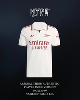 Jersey Adidas Arsenal Third Authentic Player Issue Version 2025/2026 Champions Season with Nameset E