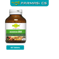 (50%) CLEARANCE BIOGROW BM 60 Tablets DATE [ B Complex with 11 Vitamin B and 7 Minerals, Farmasi CS