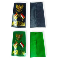Evolet Lencana Paskibra Atribut Sepasang Hitam Mika