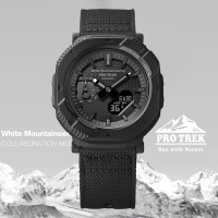 CASIO 卡西歐 PRO TREK x White Mountaineering聯名 太陽能藍芽雙顯錶 PRJ-B001WM-1